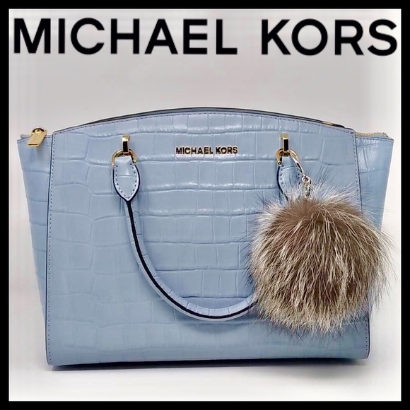 NEW! Michael Kors Large Ellis Leather Satchel - Picture 2 of 8